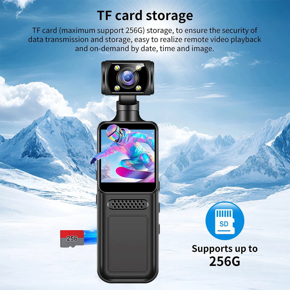 WiFi Mini Camera 4K HD Portable Digital Video Recorder Small BodyCam Night Vision Sport Bike DV Camcorder Wearable Miniature Cam