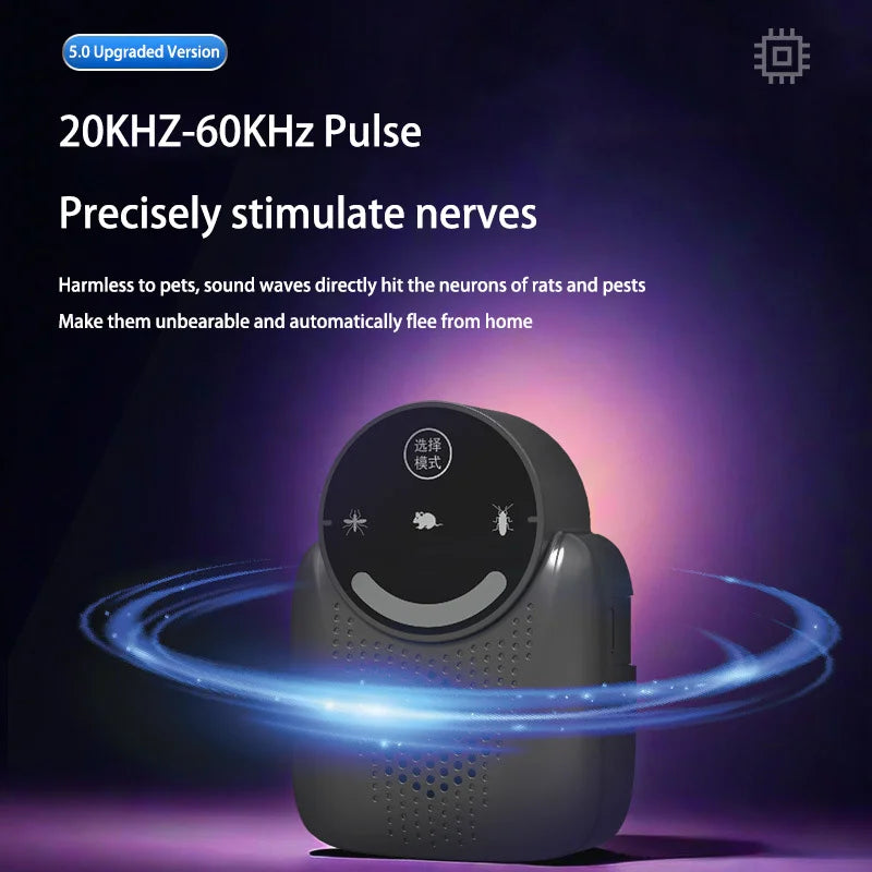 Ultrasonic Rodent Killing Catching Device Household Multifunctional Intelligent Variable Frequency Electronic Mouse Drive