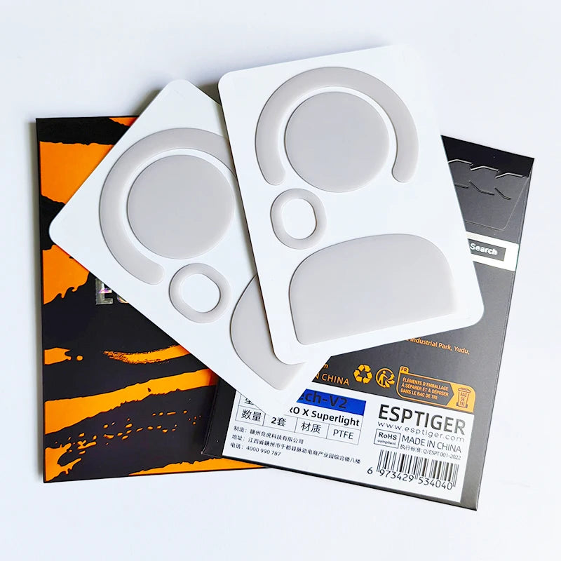 2 Sets/pack Esports Tiger Normal Mouse Feet Mouse Skate For G Pro X Superlight G PRO Wireless GPX2 GPW5 Mouse Glides Curve Edge