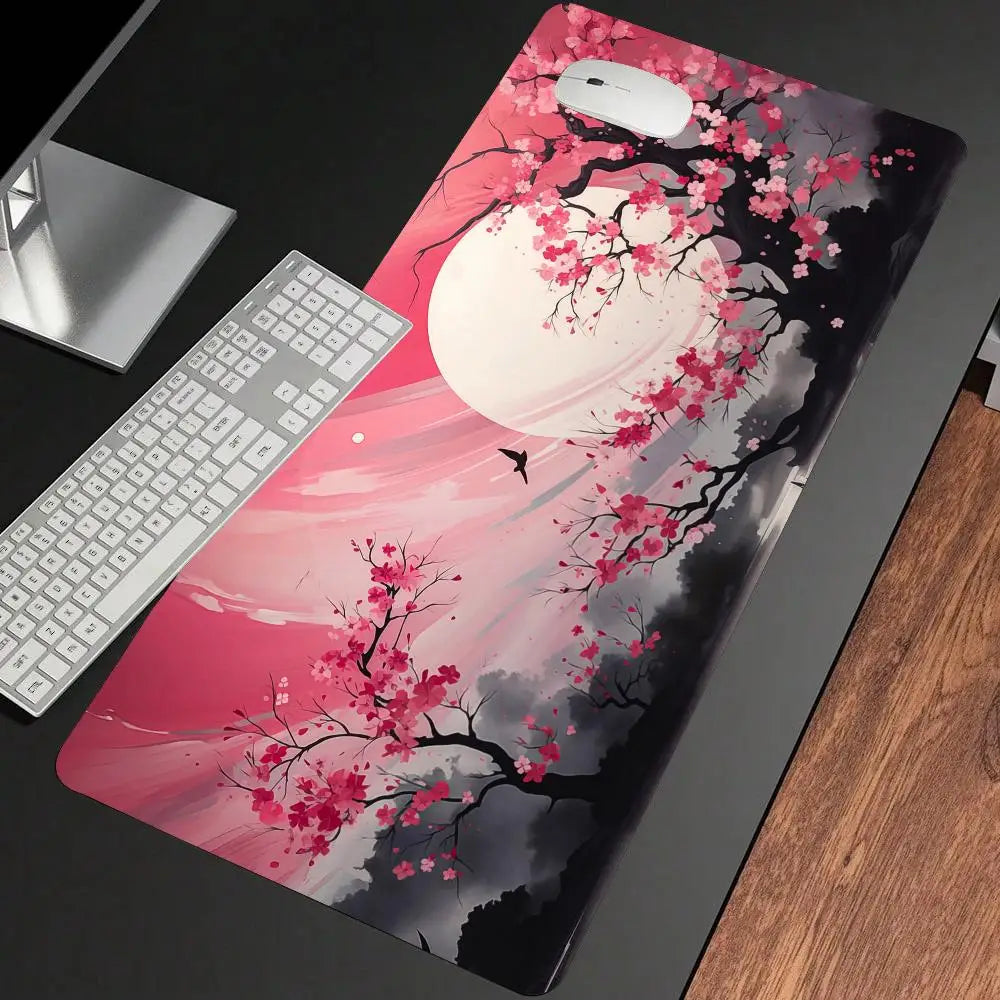 Red and black art landscapes Mouse Pad rubber anti-slip Desk Mat gamer pc accessories Gaming mat keypad expansion mousepad