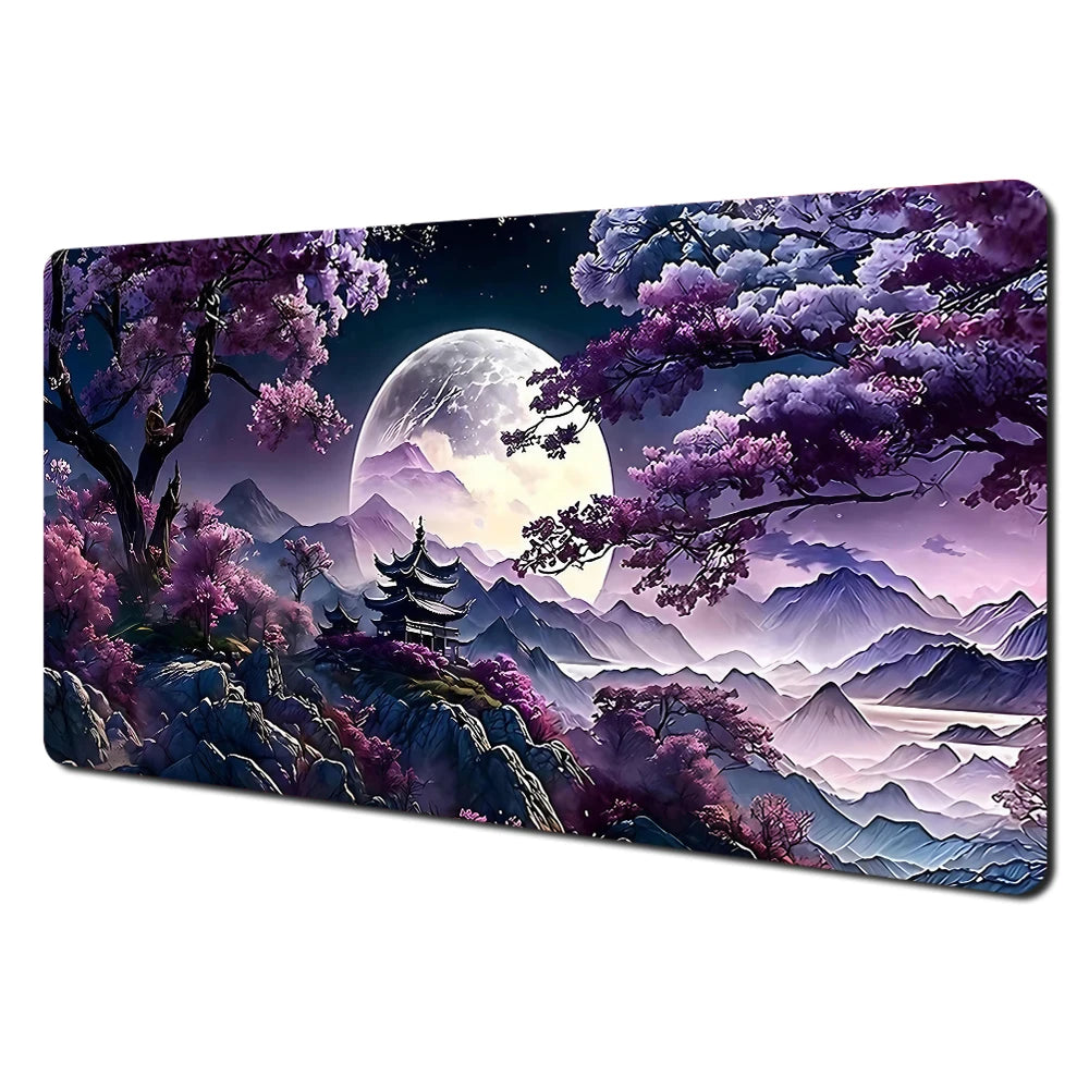 Red and black art landscapes Mouse Pad rubber anti-slip Desk Mat gamer pc accessories Gaming mat keypad expansion mousepad