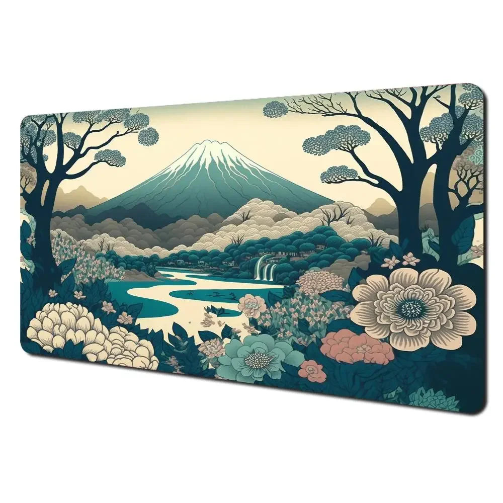 Red and black art landscapes Mouse Pad rubber anti-slip Desk Mat gamer pc accessories Gaming mat keypad expansion mousepad