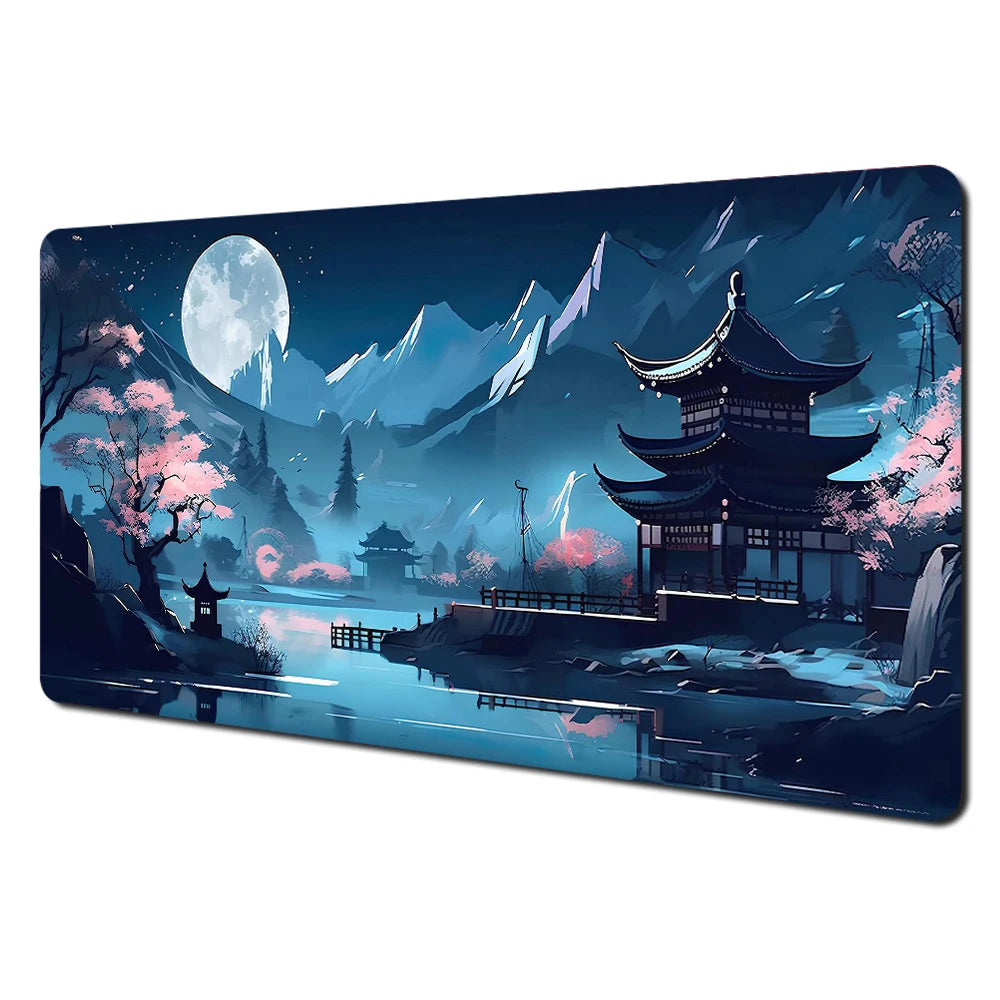 Red and black art landscapes Mouse Pad rubber anti-slip Desk Mat gamer pc accessories Gaming mat keypad expansion mousepad